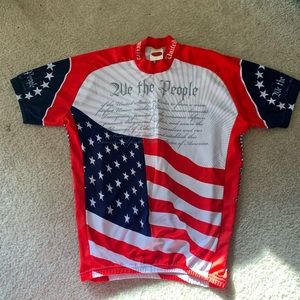 We the People Patriotic bike cycle jersey Large